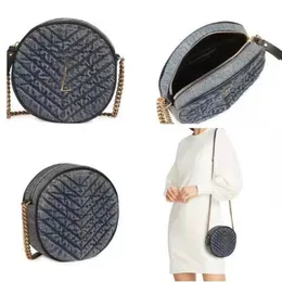 Round bags designer women bag shoulder bags crossbody Denim bag Carefully crafted caviar wallet 17cm mini Chain bag V-shaped suture Genuine Leather high-quality