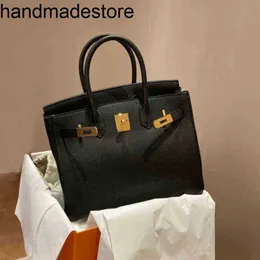 Leather Bk Handbag Womens Bag 35 30 Picotin 18 22 Factory Platinum Fashion Star Same Top Layer Cow Large Capacity Portable