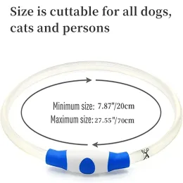 LED lysande hundkrage Ljus USB -laddningshalsband, blinkande DIY Glödande säkerhet Anti Lost Cat Dogs Collar Accessories Supplies