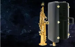 Сопрано саксофона золотой золотой саксофон сопрано B Sax Gold Lacquer Soprano Saxophone9368343