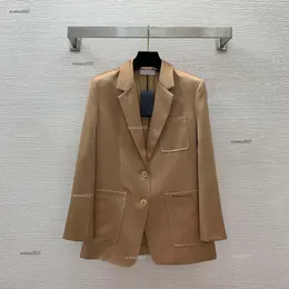 Marka takım elbise takım elbise ceket tasarımcısı kadın moda akşam yemeği parça resmi uzun kollu blazer zarif kısa ceket yaka yılan kemik zinciri dekorasyon palto 08