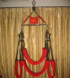 Red Sex Swing Sex Furniture Tools Toy O tripé da quotaquot é incluído brinquedos sexuais bdsm6550499