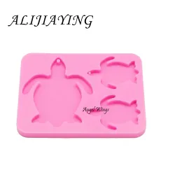 DIY Cuckold Family Silicone Mold Turtle Mother/Baby Keychain Mold Liquid Silicone Mold inte Sticky Epoxy Harts Molds DY0105