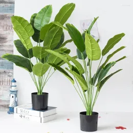 Декоративные цветы 18 головы 82 см искусственные растения зеленые банановые листья домашний сад офис украшения цветочные аксессуары фальшивые