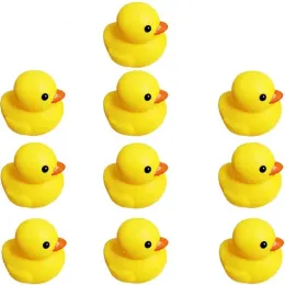 10pcs Mini Gummi Enten Vorschulbad Spielzeug Squeak Float Enten Baby Badewanne Duschspielzeug Geschenk für Kleinkinder Kinder Jungen Mädchen Geburtstag