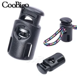 Paracord Planet Kordelstopper (50 Stück) – Ellipsenform, Schwarz, Für Schnürsenkel, Hoodies, Taschen