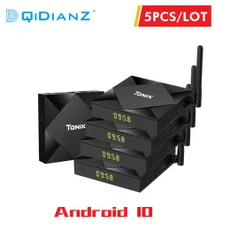 Box 5 PCS TANIX TX6S 4GB 32 GB/64 GB SMART TV Box Android 10 8k x 4K 1080p Media Player H616 Quad Core CPU Android 10.0 Ustaw górne pole