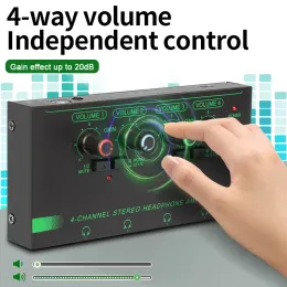 Усилитель 4/6 Каналы Стерео Усиление Уечника Усилитель инициализирует систему мониторинга Mini Portable Splitter Ultra Lownoise Audio Audio Mixer