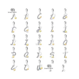 Серебряное 925 Sier for Women Charms Jewelry Beads 26 английские письма Drop Delivery Dhouw