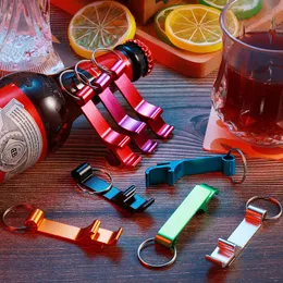 فتحات الزجاجة مفتاح مفتاح البيرة الفتتاحات الزجاجة الفتاحة المعدنية EDC الصودا المفاتيح الإكسسوارات هدية للمطبخ