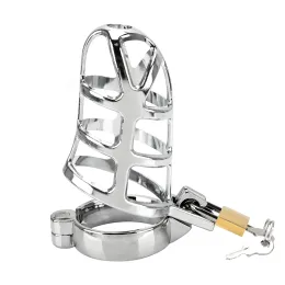 Penis Hahn Ringhülle Schloss Sexspielzeug für Männer 40/45/50mm Männliche Keuschheitsgerät Sexprodukte Metallhahn Cage Lockbar