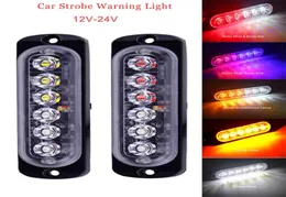 Стробоп предупреждение Light 1224V 6LED Trucks Lamp Lames Ultrathin Car Светодиодные маркерные огни полиции вспыхивать аварийный свет7270527