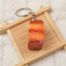 Bag Pendant Cute Door Car Keychain Novelty Keychain Fake Braised Pork Key Pendant Simulated Food Keyring