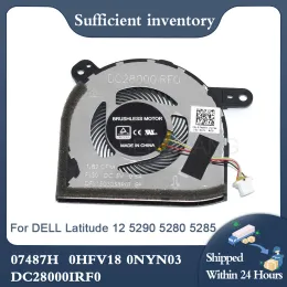 Pads подлинный новый для Dell Latitude 12 5290 5280 5285 2IN1 DC28000K5SL 07487H 0HFV18 0NYN03 ЦП Охлаждающий вентилятор.