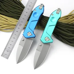 TunAfire 7.28 pollice gt-f0001 coltello pieghevole blu/verde aviazione in lega in lega di alluminio, coltello da cuscinetto a sfera, coltello da utensili da sopravvivenza all'aperto in campeggio