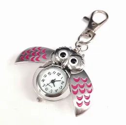 Owl -Taschenkinder sehen Studenten Quartz Watch römische Ziffern Keychain Watch8874216
