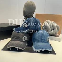 Denim Baseball Cap Designer Diamond Letter Hut für Frauen Rand Hut Hut Daily Leisure Sport Cap Outdoor -Reise Sonnenschild Hut