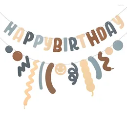 Party Decoration 5M Happy Birthday Felt Banner Baby Shower Decorations Bunting Favor Supplies Kids Garland