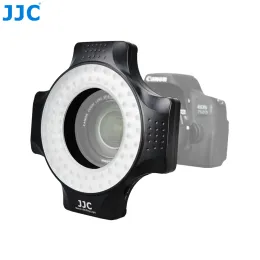 Tillbehör JJC RO LED -ring Flash Set Variabel 60 lysdioder med 6 adapterringsljus för Canon Nikon Sony Olympus Pentax DSLR Camera Flash