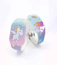 Nattreflektionnew Luminous Unicorn Child Watches For Girl Ocean World Led Watch Kids Electronic Watch Clock Reloj Infant1676729