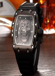 High Quality Mens Luxury Watch Casual Fashion Skeleton Watches men Luxury Army Skull sport quartz watch2179152