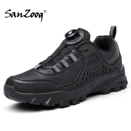 Boots Quick Lace Men Outdoor Hiking Shoes Trekking Shoes Sneakers Zapatillas Senderismo Hombre Pu Leather Non Slip Plus Big Size 47 48