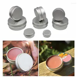 Storage Bottles 50Pcs Cosmetics Container Aluminum Candle Jar Lip Tin Box With Screw Thread Lid Refillable 20g 30g 50g 60g 80g 100g