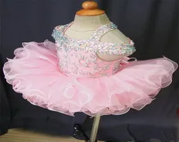 Meninas lindas garotas brilharam vestidos de concurso de miçangas de cristal vestidos de cupcake de cupcake mini saias curtas da criança machadinha flor