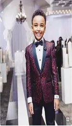 boy039s ارتداء الرسمية المطبوعة صبي tuxedos 2022 واحد زر شال صدريج مخصص رينج جيرنز دعاوى بدلات من قطعتين سترة السترة.