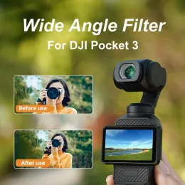 Acessórios filtro de grande angular para DJI Pocket 3 Obtenha mais da cena Holding Cântica Câmera Filtro de lente Wideangle para DJI Pocket 3 Acessórios