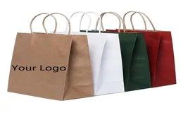 Hela presentpappersförpackning Hantverk Förpackning Anpassning Märke Business Shopping Bag Print Fee ingår inte Q12186102557