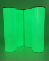 20 унций DIY Сублимация Tumblers Mug Glow в темных кружках 20 унций Прямой тощий тумблер со светящейся краской Luminous1 чашки магии TRA5408538