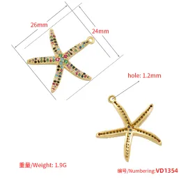 Zhukou 6 Styles مجوهرات قلادة صغيرة سحر الزركونيا مكعب من أجل المجوهرات صنع قلب مواد المجوهرات على شكل قلب VD1356
