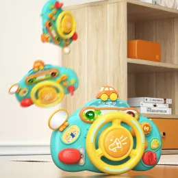 لعبة Baby Toy Electric محاكاة عربة القيادة Copilot Teading Wheel Troller التي تقود ألعابًا تعليمية مبكرة لمدة 0-36 شهرًا طفلًا صغيرًا