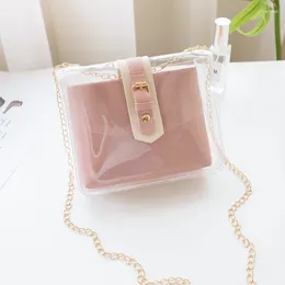 Bolsas de ombro casual lady transparent geléia para mulheres 2024 bolsas de viagem de marca