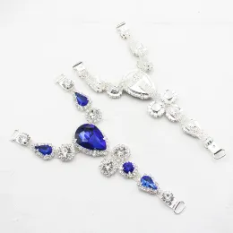 1 Piece 13cm*9.5cm Crystal Slipper Chain Bikini Connector/Clasp Metal Clear Acrylic Rhinestone Crystal Buckle