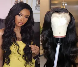 Perucas de renda com onda corporal 360 peruana com cabelos de bebê 130 150 180 Densidade de alta densidade não processada Human Human Lace Front Wigs Pre PLUC4989727