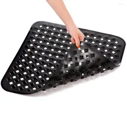 Bath Mats Bathroom Floor Mat Transparent Quick Drainage Massage Anti-skid Non-slip Suction Type Secure Shower