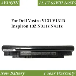 Baterias H7XW1 268X5 11,1V 65WH/6000MAH Bateria de laptop para Dell Vostro V131 V131D Inspiron 13Z N311Z N411Z H2XW1 H7XW1 JD41Y