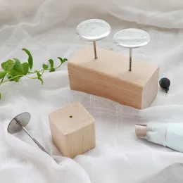 Wood Holder For Cake Ice Cream Cake Flower Nails Stand Tool Fondant Cake Decorating Tray Cream Transfer Baking Pastry Tool