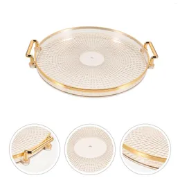 Plates Breakfast Tray Luxury Cake Servering Plate Tea Cups Trays Snack Dish Decorative Platter Service Bord