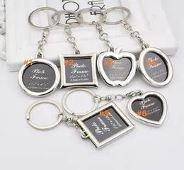 Po Frame Round Heart Oval Rhombus Shape Metal Alloy Keychain Key Chain Keyring Car Keychains Couples Keyring Gift3354455