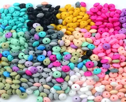 LOFCA 50pcs 12mm silicone perle lentil perline per perle da denti da perle BPA per alimenti per il cibo per la cura orale della catena di ciucchi per la cura orale AccessoRiise5282267