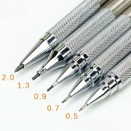 Ołówki hurtowe 05 07 09 13 20 mm mechaniczny zestaw ołówek Fl Fl metal sztuka malarstwo Matic z leadami Buret School Supplies Drop del dhaiu