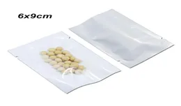 6x9cm 300pcs perakende açık beyaz açık beyaz üst ısı mühürlenebilir poli plastik ambalaj torbaları küçük oyuncak numune yırtılması için küçük vakum torbası 3752421