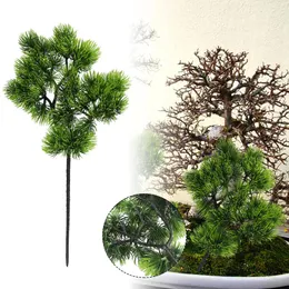 Декоративные цветы искусственные растения зеленые кипрессовые листья деревьев сосны листья