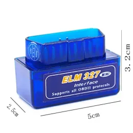 مزدوج PCB MINI ELM327 V 1.5 CAR Disgnostic Scanner OBD OBD2 Bluetooth V 1 5 PIC18F25K80 لـ Android يدعم جميع بروتوكول OBD2