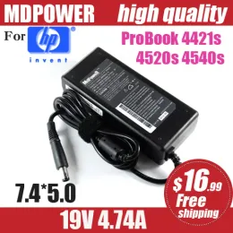 Adapter 19V 4.74A For HP ProBook 4421s 4520s 4540s Pavilion DV3 DV4 DV5 DV6 8560p 8540w Notebook laptop supply power AC adapter charger