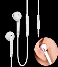 For S6 Earphones Headphones High Quality 35mm In Ear Headset earbuds With Mic Volume Control White Black EOEG920LW1581622