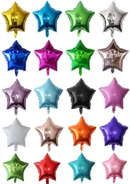 NOVO Chegar 18quot Inch 45cm Five Pointed Star Foil Balloons 20 Cores Casamento do chá de bebê Casamentos de casamento